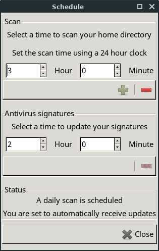 clam schedule